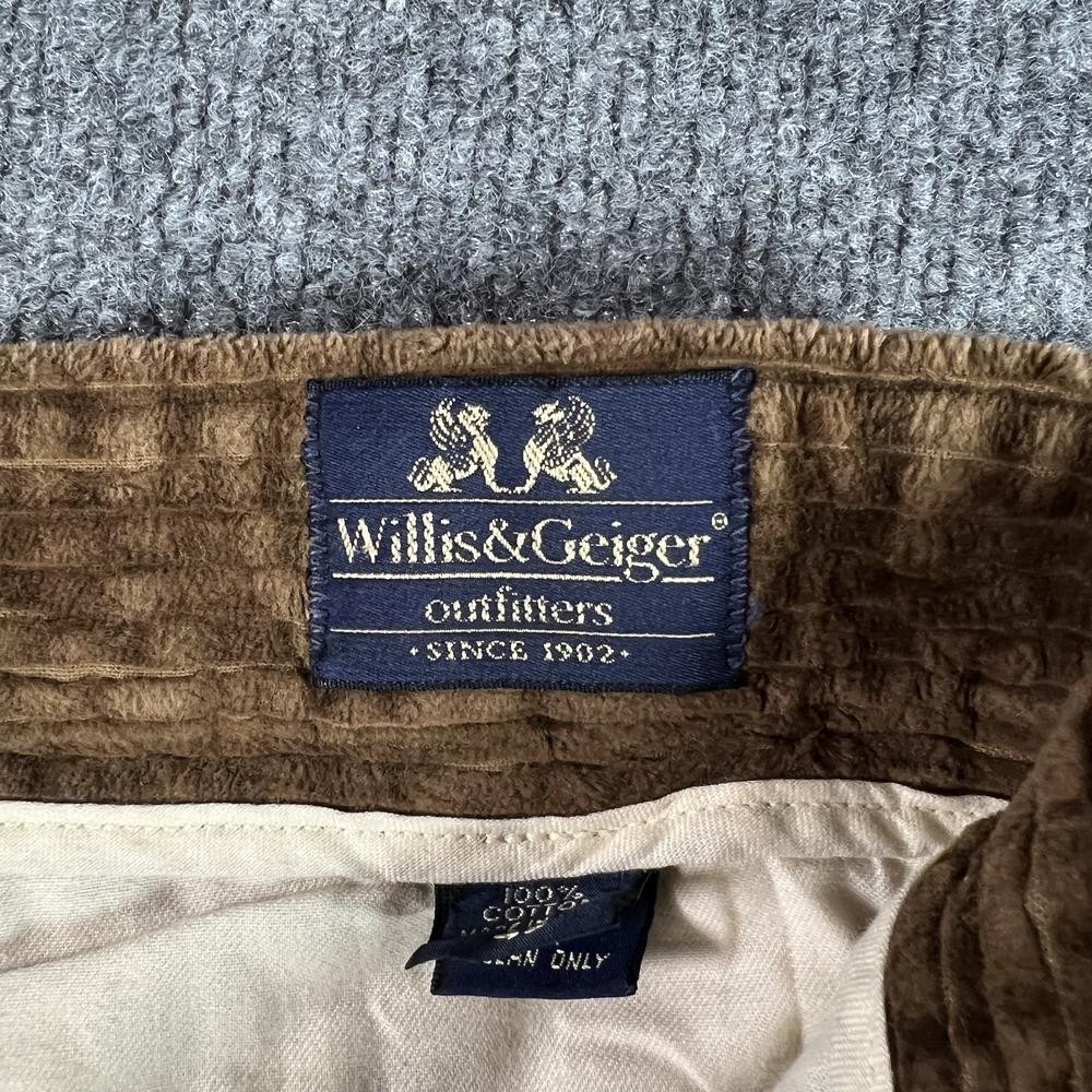 Vintage Willis & Geiger Chino Pant Men's 48x30 Brown Cotton Corduroy Straight - Picture 7 of 16